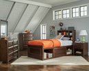 Greenough Transitional Maple Oak Twin Storage Bed