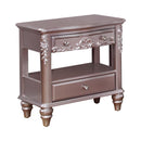 Caroline Metallic Lilac Nightstand