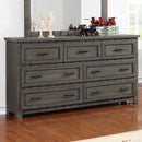 Napoleon Rustic Gun Smoke Seven-Drawer Dresser