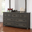 Napoleon Rustic Gun Smoke Seven-Drawer Dresser