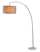 Cagney Antique Brass & Marble Floor Lamp