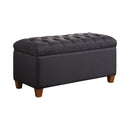 Tufted Navy Storage Bench