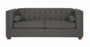 Cairns Transitional Charcoal Tufted Back Sofa