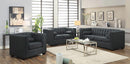 Cairns Transitional Charcoal Tufted Back Chair