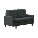 Kesson Mid-Century Modern Charcoal Loveseat