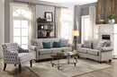 Gideon Transitional Geometric Accent Chair
