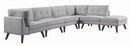 Churchill Modern Grey Ottoman