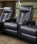 Pavillion Black Leather Element Recliner