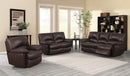 Clifford Motion Dark Brown Double Power Reclining Sofa