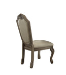 Chateau De Ville PU & Antique White Side Chair (Set-2)
