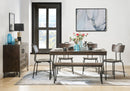 Garron Walnut & Black Dining Table