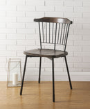 Orien Black & Brown Oak Side Chair (Set-2)