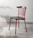 Orien Red & Brown Oak Side Chair (Set-2)