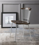 Orien White & Brown Oak Side Chair (Set-2)