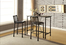 Caitlin Rustic Oak & Black Bar Table