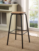 Scarus Natural & Black Bar Stool (Set-2)