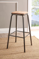 Scarus Natural & Gunmetal Bar Stool (Set-2)