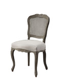 Ruby Linen & Rustic Gray Oak Side Chair (Set-2)