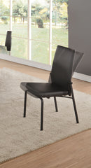 Osias Black PU & Black Side Chair (Set-2)