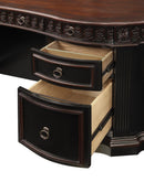 Rowan Traditional Black and Espresso Desk
