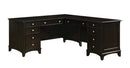 Garson Cappuccino L-Shaped Office Desk