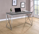 Transitional Weathered Grey Writing Desk