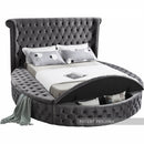 Global Round Velvet Storage Bed