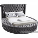 Global Round Velvet Storage Bed
