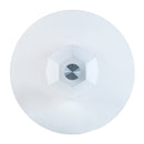 Chara White High Gloss & Clear Glass End Table