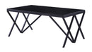 Magenta Black & Glass Coffee Table