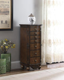 Traditional Brown Red Jewelry Armoire