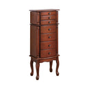 Transitional Warm Brown Jewelry Armoire