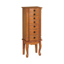 Country Warm Oak Jewelry Armoire