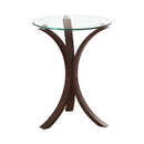 Transitional Cappuccino Accent Table