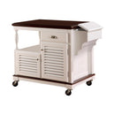 Traditional White Kitchen Cart