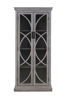 Rustic Antique Grey Curio Cabinet