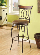 Tavio Fabric & Dark Bronze Bar Chair (Set-2)