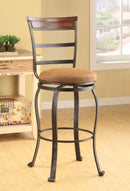Tavio Fabric & Antique Bronze Bar Chair (Set-2)