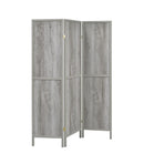 Rustic Grey Driftwood Three-Panel Screen