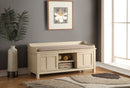 Rosio Fabric & Cream Bench w/Storage