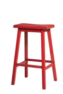 Gaucho Antique Red Bar Stool (Set-2)