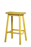 Gaucho Antique Yellow Bar Stool (Set-2)