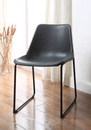 Valgus Vintage Black & Black Side Chair (Set-2)