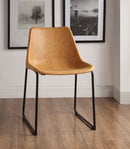 Valgus Vintage Camel & Black Side Chair (Set-2)