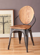 Jakia III Natural & Gunmetal Side Chair (Set-2)