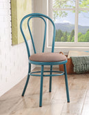 Jakia Fabric & Teal Side Chair (Set-2)