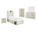 Cambeck Signature Design 7-Piece Youth Bedroom Set with 4 Storage Drawers and Nightstand image