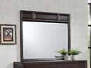 Bingham Retro-Modern Brown Oak Mirror