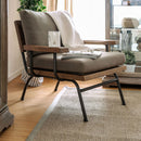 Santiago Light Brown/Dark Oak Accent Chair