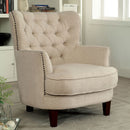 ODELIA Beige Accent Chair